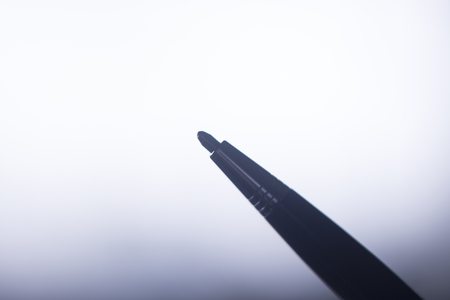 Plastic disposable pen isolated studio shot photo.