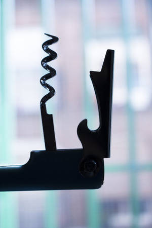 Cork screw wine bottle and beer bottle opener photo.の写真素材