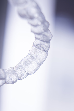 Invisible dental aligners modern tooth brackets transparent teeth retainer braces to straighten...
