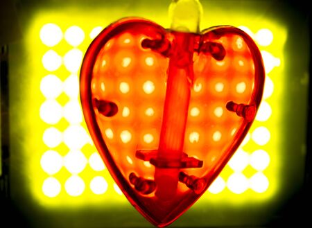 Valentine's Day love heart shape artistic color photo.の写真素材