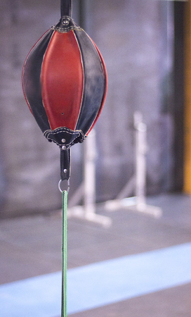 Punch and kick speedball punchbag in boxing, kickboxing, martial arts, MMA and crossfit,...