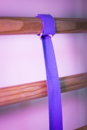 Yoga pilates fitness band strap in gym for sports and strength training.の写真素材