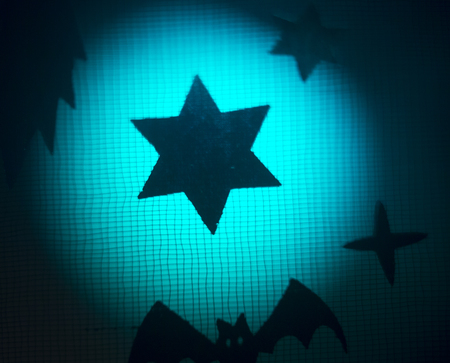 Halloween ghost star children's party trick or treat surreal, ghostly scary photo of frightening...