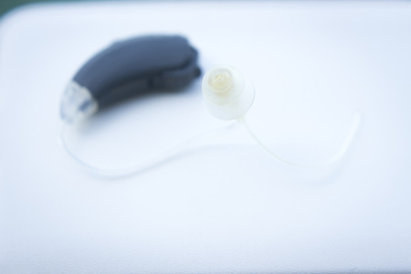 Modern digital hearing aid device for deaf and hard of hearing patients.