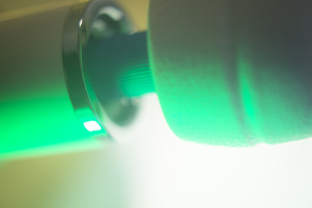 Sex toy female vibrator clitoral, vaginal and anal stimulation attachment for magic wand artistic color photo.の写真素材