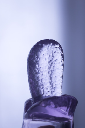 Tongue shape dildo vibrator sex toy for magic wand erotic massager used for kinky sexy adult games.の写真素材