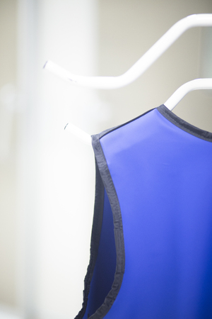 Xray radiation protection jacket uniform in hospital surgery for radiologists.の写真素材