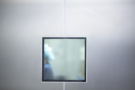 Operating theater emergency room surgery door in hospital.の写真素材