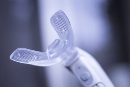 Dental braces aligners accelerator for both modern invisible and metal brackets to straighten and align teeth.の写真素材