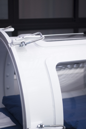 Hyperbaric Oxygen therapy tank HBOT chamber in hospital clinicused for trating patients.