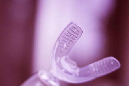 Dental braces aligners accelerator for both modern invisible and metal brackets to straighten and align teeth.の写真素材