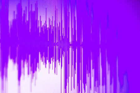 Sound recording studio audio wave on computer screen in professional editing program for voice,...