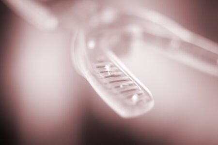 Dental braces aligners accelerator for both modern invisible and metal brackets to straighten and align teeth.の写真素材