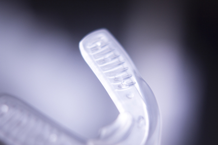 Dental braces aligners accelerator for both modern invisible and metal brackets to straighten and align teeth.の写真素材