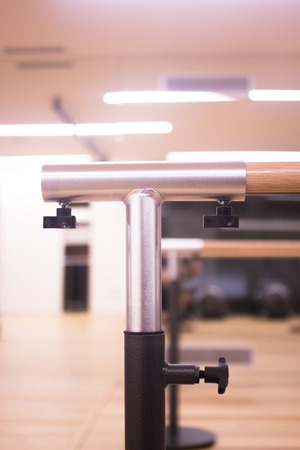 Pilates exercise training and flexibility stretching bar equipment in gym yoga and wellbeing studio.の写真素材