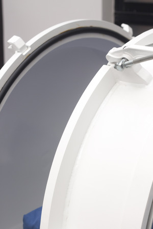 HBOT hyperbaric oxygen therapy tank chamber in hospital clinic used to treat patients for diseases...
