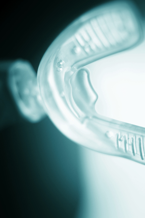 Dental braces aligners accelerator for both modern invisible and metal brackets to straighten and align teeth.の写真素材