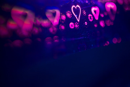 Love hearts abstract romantic symbol representing romance and loving couples for Valentine's dayの写真素材