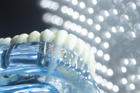 Dentists dental teeth teaching model showing each tooth, gum, root, implant, decay, plaque and...