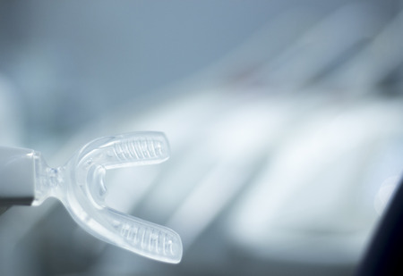 Dental bracket aligner accelerator vibrator for orthodontic straighteners, brackets and aligners.の写真素材