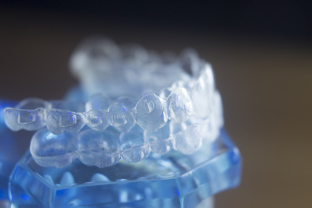Dental teeth orthodontic dentistry teachng model with gums, tooth enamel, plaque, roots and metal...