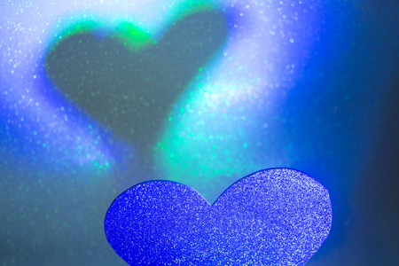 Romantic saint valentine's day romance love heart shape on plain background.の写真素材