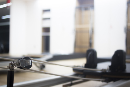 Pilates machine gym training fitness health studio equipment.の写真素材
