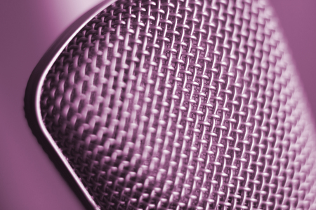 Large diaphragm condenser studio recording voice microphone to record professional voiceovers,...