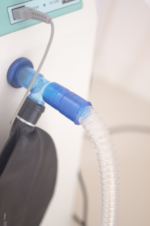 Physiotherapy gas emission monitor sports medical health center equipment for patients.の写真素材