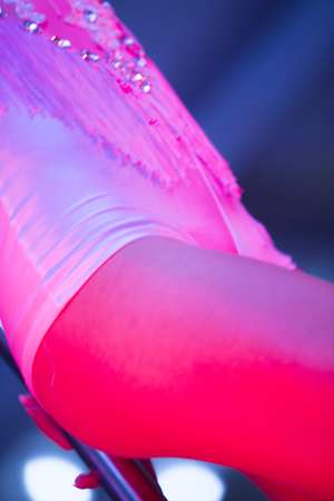 Sexy erotic young lady lingerie underwear model posing in sesnsuous sensual adult pose.の写真素材