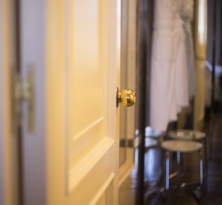 Luxury hotel bathroom cleaned and ready for guests to use.の写真素材