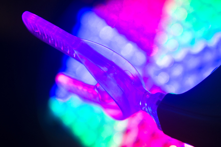 Dental bracket aligner accelerator vibrator for orthodontic straighteners, brackets and aligners.の写真素材