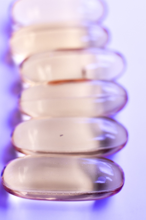 Cod fish liver oil capsules vitamin and mineral health and healthy joint natural supplement.の写真素材