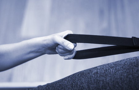 Pilates machine fitness and yoga studio gym equipment.の写真素材