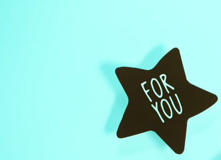 For you greetings message written in letters on presents tag.