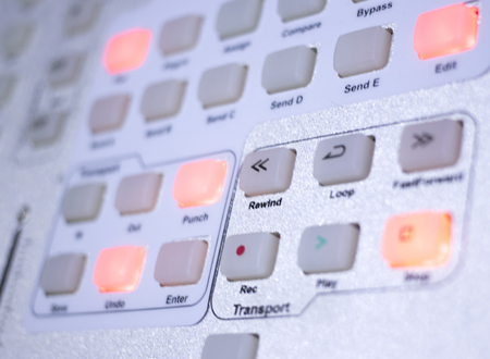 Recording audio studio mixing desk to record and mix music, instruments and voiceover voice...