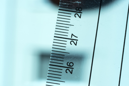 Goniometer movement medical instrument used for measuring mobility of joints, tendons nd ligaments of patients.の写真素材