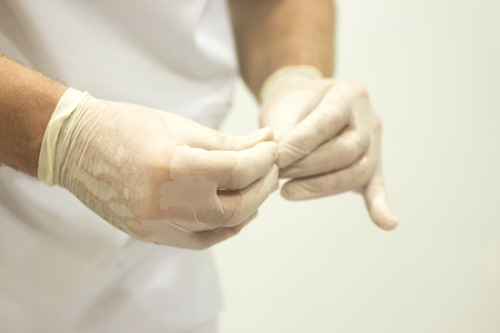 Physiotherapy clinic Intratissue Percutaneous Electrolysis EPI dry needling physiotherapist patient injury.の写真素材
