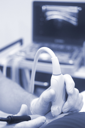 Physiotherapy clinic Intratissue Percutaneous Electrolysis EPI dry needling physiotherapist patient injury.の写真素材