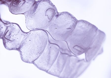 Invisible plastic bracket teeth dental aligner orthodontic straighteners.