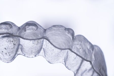 Invisible plastic bracket teeth dental aligner orthodontic straighteners.