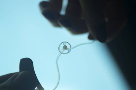 Digital modern technology for deaf people micro hearing aid.の写真素材