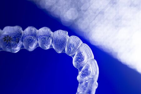 Invisible modern plastic aesthtic dentistry dental brackets teeth aligner straighteners.
