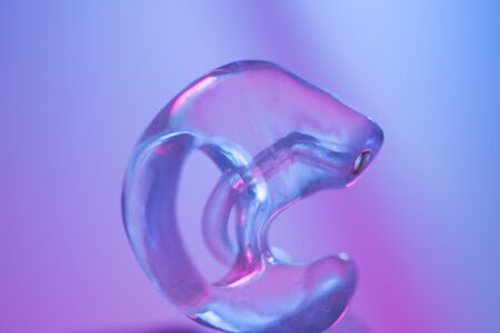 Modern digital hearing aid for deafness and deaf people.