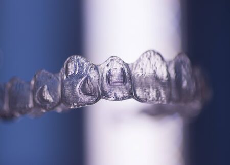 Invisible modern plastic aesthtic dentistry dental brackets teeth aligner straighteners.