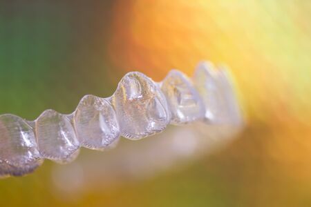 Invisible modern plastic aesthtic dentistry dental brackets teeth aligner straighteners.