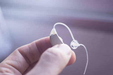 Digital modern technology for deaf people micro hearing aid.の写真素材