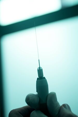 EPI Intratissue Percutaneous Electrolysis dry needling ultrasound physiotherapy medical treatment.の写真素材