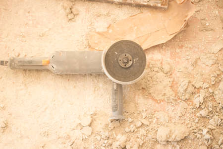 Building renovation works in appartment showing refurbishments works by builders to renovate walls.の写真素材