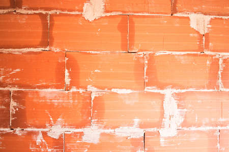 Building renovation works in appartment showing refurbishments works by builders to renovate walls.の写真素材